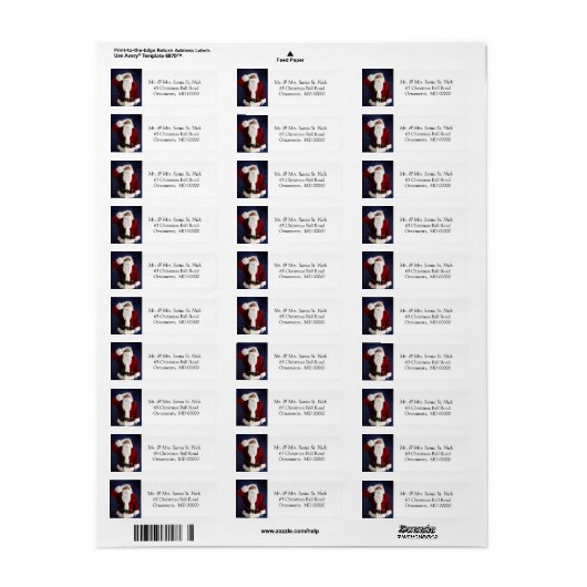 Militaire kerstkaart - Aangepaste feestdag - Kaart Etiket (Full Sheet)