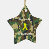 Militaire kerstversiering keramisch ornament (Rechts)