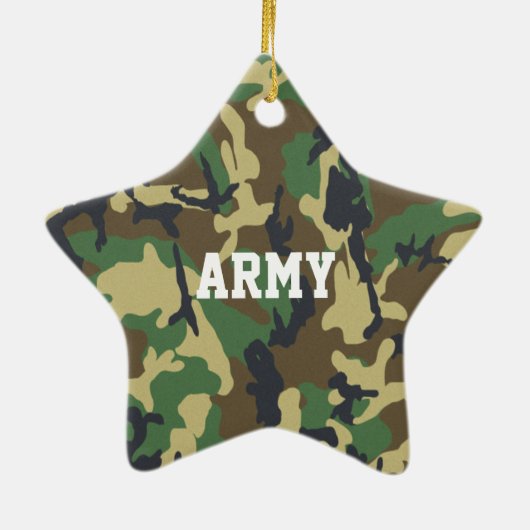 Militaire kerstversiering keramisch ornament (Achterkant)