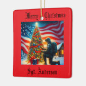 Militaire Kerstversiering Keramisch Ornament (Links)