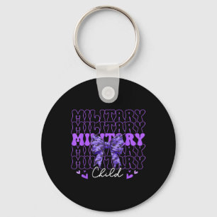 Militaire kind Coquette Bow Paarse omhoog Camo Kin Sleutelhanger