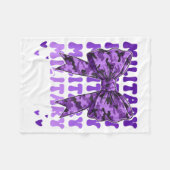 Militaire kind Coquette strik das purper Camouflag Fleece Deken (Voorkant (Horizontaal))