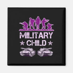 Militaire Kind Maand Voor Kinderen Paarse Up Camo Magneet