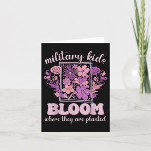 Militaire Kinder bloei waar ze Paarse planten Kaart