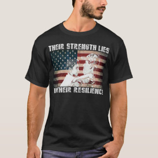Militaire Kinder maand hun kracht ligt op hun R T-shirt