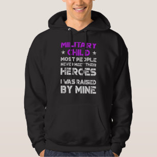 Militaire Kindermaand Paars Hoodie