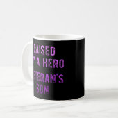 Militaire Kindermaand Paars omhoog Koffiemok (Voorkant links)
