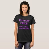 Militaire Kindermaand Paars op Hero T-shirt (Voorkant volledig)