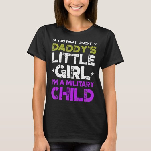 Militaire Kindermaand Paars T-shirt (Voorkant)