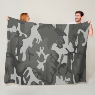 Militaire kleuren fleece deken
