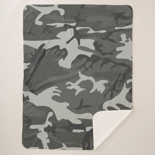 Militaire kleuren sherpa deken (Voorkant)