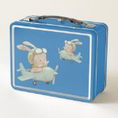 Militaire konijnenpiloot in een helm (Achterkant)