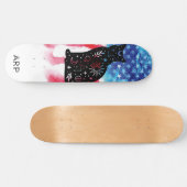 *~* Militaire KOSMISCHE CAT Rode Witte Blauwe Vlag Persoonlijk Skateboard (Horizontaal)