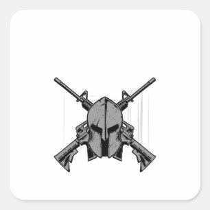 Militaire kracht vierkante sticker