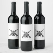 Militaire kracht wijn etiket (Flessen)
