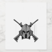 Militaire kracht wijn etiket (Enkel label)