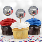 Militaire laarzen Vlag GRIJS Gaande Weg Party Pick Ronde Sticker