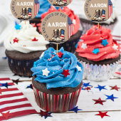 Militaire laarzen Vlag RUSTIEK weggaan Party Picks Ronde Sticker