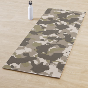Militaire Leger Camouflage Bruin Aangepast Zand Yogamat