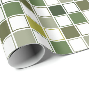 Militaire leger groene camouflage tinten geruit cadeaupapier