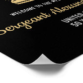 Militaire Leger Pensioen Groene Lijn Vlag Patriott Poster (Hoek)