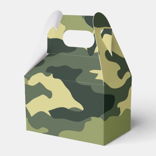 Militaire Leger Thema Gable Box voor Verjaardagsfe Bedankdoosjes (Achterkant)