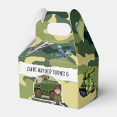 Militaire Leger Thema Gable Box voor Verjaardagsfe Bedankdoosjes (Voorkant Zijde)
