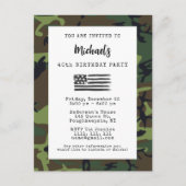 Militaire Leger VS Vlag Verjaardag Uitnodiging (Voorkant)