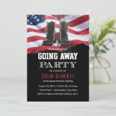 Militaire legerslopper die de VS-vlag afvoert Kaart (Staand voorkant)