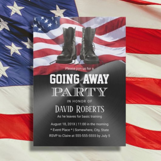 Militaire legerslopper die weggaat kaart