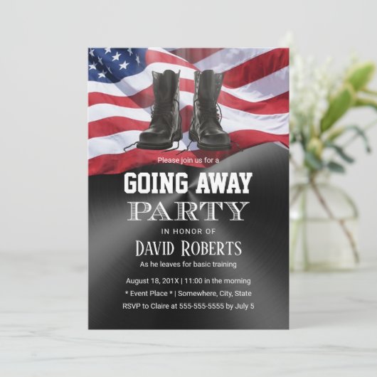 Militaire legerslopper die weggaat kaart (Staand voorkant)