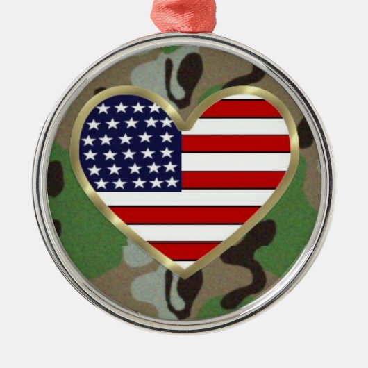 Militaire liefde metalen ornament (Voorkant)