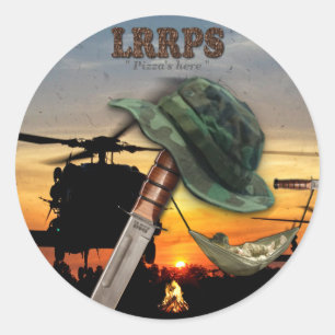 Militaire LRRP recon leger mariniers marine Ronde Sticker
