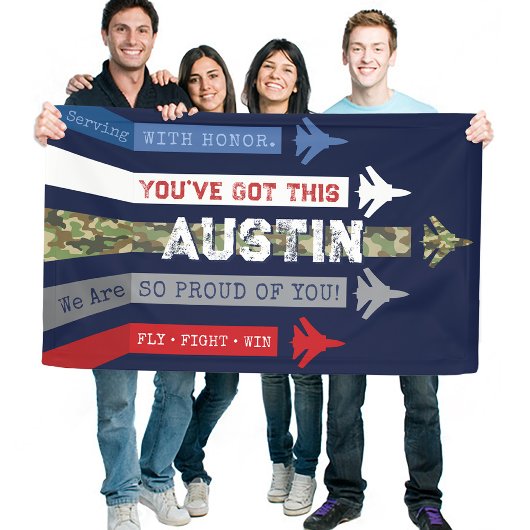 Militaire luchtmacht Jets gaan weg afscheidsfeest Spandoek