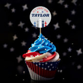 Militaire luchtmacht weggaan partij cupcake picks ronde sticker