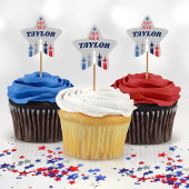 Militaire luchtmacht weggaan partij cupcake picks ster sticker