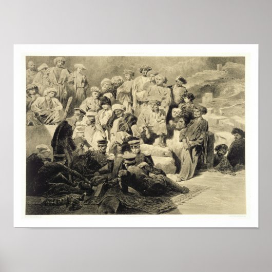 Militaire maaltijden in de ruïnes van Sioukh, Dage Poster (Voorkant)