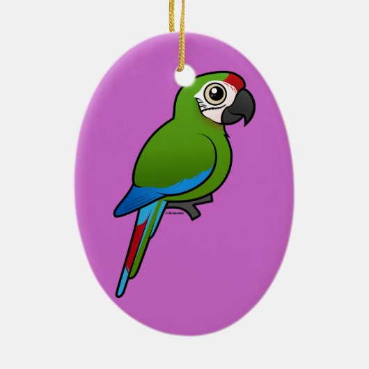 Militaire Macaw Keramisch Ornament (Achterkant)