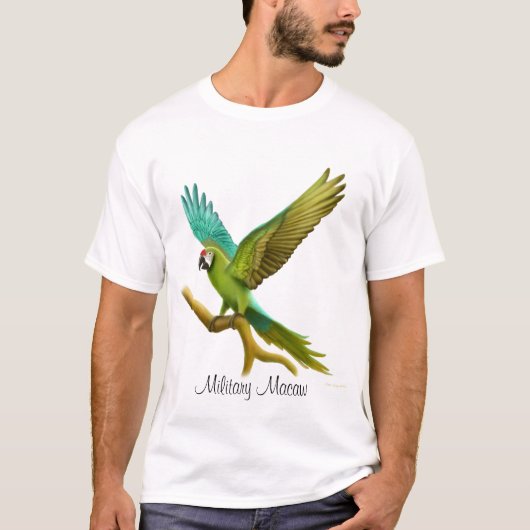Militaire Macaw T-Shirt (Voorkant)