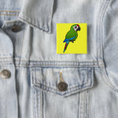 Militaire Macaw Vierkante Button 5,1 Cm (In situ)