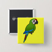 Militaire Macaw Vierkante Button 5,1 Cm (Voorkant /achterkant)