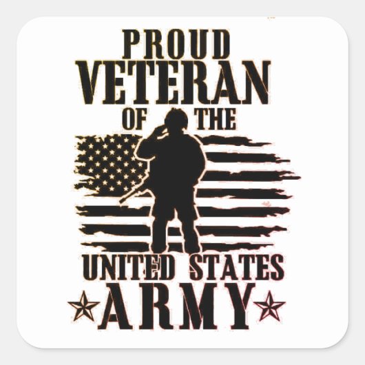 Militaire Mam Pap Dag van de Strijdkrachten Vierkante Sticker (Voorkant)