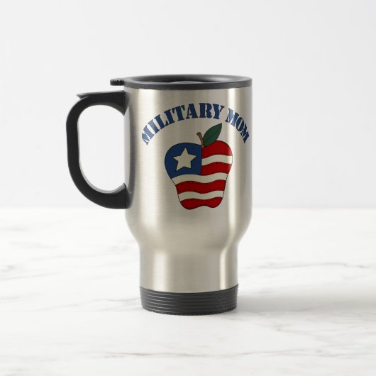 Militaire mam Patriotic Apple Reisbeker (Links)