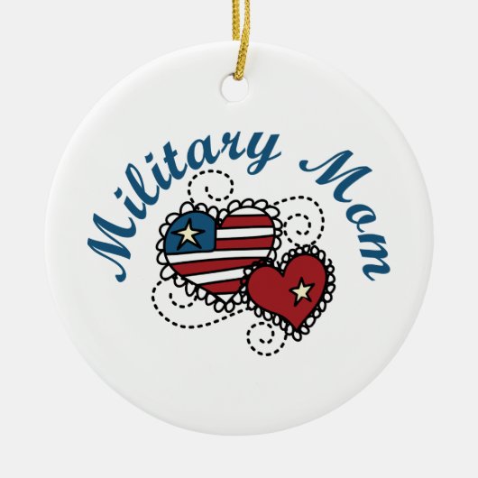 Militaire mama keramisch ornament (Voorkant)