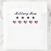 Militaire mama rechthoekige sticker (Tas)
