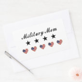 Militaire mama rechthoekige sticker (Envelop)