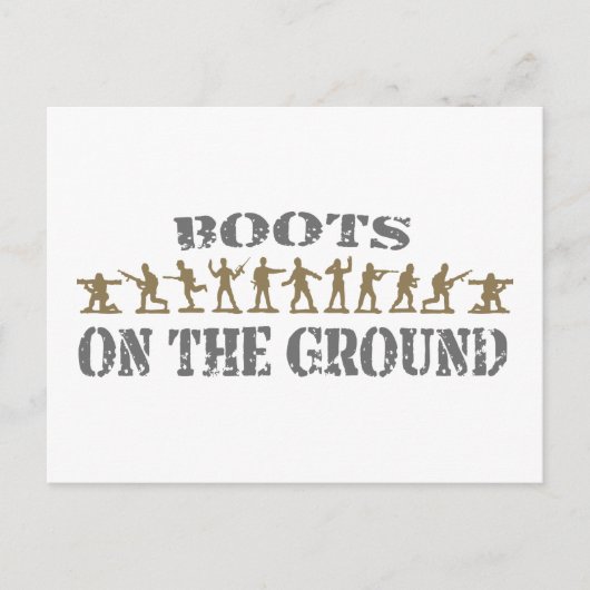 Militaire Mannen - Boots on Ground Briefkaart (Voorkant)