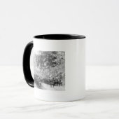 Militaire Mannen in rijen op foto van Horseback Mok (Voorkant links)