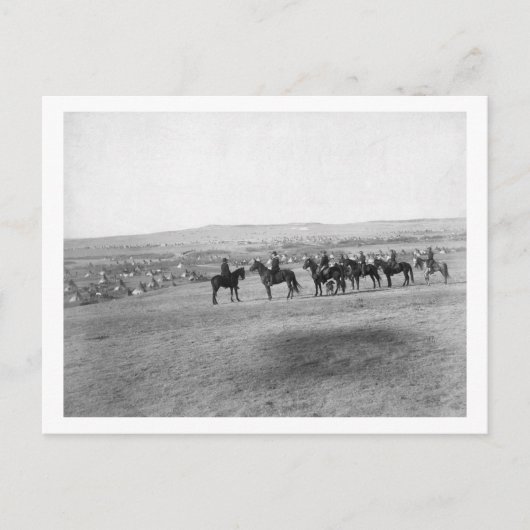 Militaire Mannen Survey of an Distant Lakota Camp Briefkaart (Voorkant)