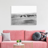 Militaire Mannen Survey of an Distant Lakota Camp Canvas Afdruk (Insitu (Woonkamer))